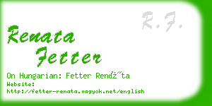 renata fetter business card